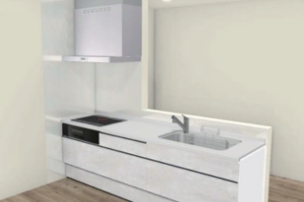 会話弾む対面キッチン